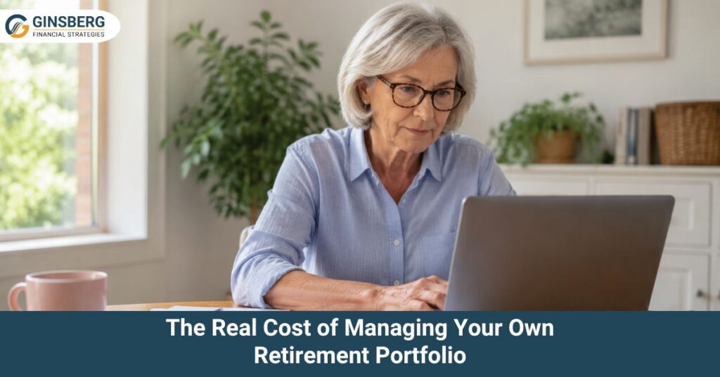 Visual representation of the financial implications of self-managing a retirement portfolio.